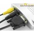 This easy to use PC to TV adapter comes with a VGA IN connection and S Video out  RCA  yellow  out and VGA out  The image adjustment controls are conveniently p