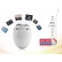 This egg shaped speaker set and memory card reader for computers comes with two USB 2 0 slots and a multi card reader for SD cards  mini SD cards  Sony memory s