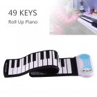 This foldable silicone piano allows your child to play the piano anywhere she goes  It comes with 49 keys and 8 different tones for a full piano experience 