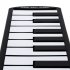 This foldable silicone piano allows your child to play the piano anywhere she goes  It comes with 49 keys and 8 different tones for a full piano experience 