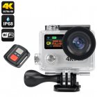 This is a Wi Fi Ultra HD Action Camera Sports Camera that is 30m Waterproof  has a Dual LCD Display  an iOS and Android App  plus a 170 Degree lens and Remote 