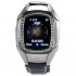 This onyx colored quadband cellphone wrist watch comes with a leather strap and an   adjustable butterfly clasp design for maximum comfort  This simple and ye