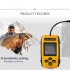 This portable fish finder features a 45 degree sonar sensor that detects fish in the area and informs you about its depth and size 