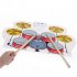 This silicone drum is a great gadget for kids who wish to play the drums  It comes with 5 pads  2 pedals  and high quality speakers for a realistic experience  