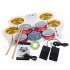 This silicone drum is a great gadget for kids who wish to play the drums  It comes with 5 pads  2 pedals  and high quality speakers for a realistic experience  