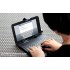 This tablet case effectively protects your tablet from damage due to scratches or accidental drops and features a fully loaded USB keyboard
