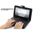 This tablet case effectively protects your tablet from damage due to scratches or accidental drops and features a fully loaded USB keyboard