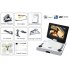 This ultra portable multimedia  7 inch DVD player  comes with everything you need to stay entertained during those long road trips or cross country flights 