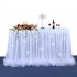 Thread Ribbon Table Skirt with LED Light for Wedding Party Decoration white 9FT 30in