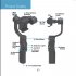 Three Axis Handheld Smartphone Gimbal Stabilizer Mobile Phone Balancer Counterweight Photography black