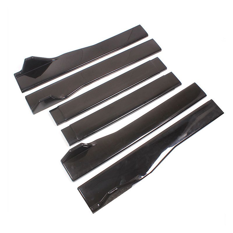 Wholesale Threesection Side Skirt Car Modified Universal Black Abs