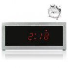 Three setting alarm clock  whose face is a highly polished mirror allowing you to check the time while also taking a quick peek at your beautiful self  