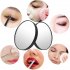 Three sided  Folding  Makeup  Mirror Led Light 10x Magnifier Retractable Hanging Portable Mirror Black