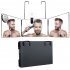 Three sided  Folding  Makeup  Mirror Led Light 10x Magnifier Retractable Hanging Portable Mirror Black