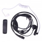 Throat Microphone Mic Air Tube Headset Earpiece for Baofeng Walkie Talkie CB Radio UV-5R UV B5 GT-3TP UV-5X Black