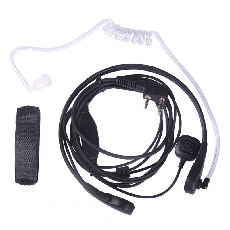 Throat Microphone Mic Air Tube Headset Earpiece for Baofeng Walkie Talkie CB Radio UV-5R UV B5 GT-3TP UV-5X Black