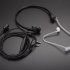 Throat Microphone Mic Air Tube Headset Earpiece for Baofeng Walkie Talkie CB Radio UV 5R UV B5 GT 3TP UV 5X Black