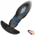Thrusting Anal Vibrator Sex Toy Prostate Massager Wearable Anal Thruster Vibrating Butt Plug black