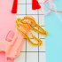 Thug Life Mosaic Pixel Glasses Personalized Artificial Gold Chain Necklace Cigar Toys