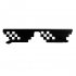 Thug Life Mosaic Pixel Glasses Personalized Artificial Gold Chain Necklace Cigar Toys