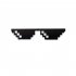 Thug Life Mosaic Pixel Glasses Personalized Artificial Gold Chain Necklace Cigar Toys