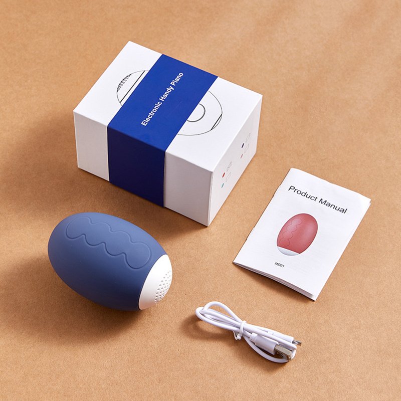 Thumb Piano Intelligent Hand Piano Electronic Instrument Smart Electronic Organ Finger Instrument Toy Can Play 13 Kinds Of Musical Instruments Gift For Beginners Kids Blue English Voice