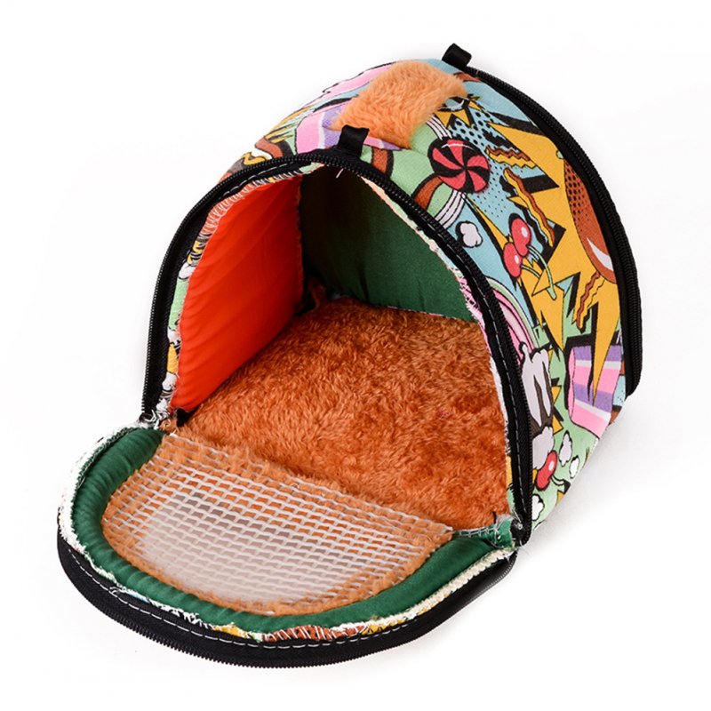 Portable Hamster Cage Pet Nest Chinchilla Cage Carrier Nest for Hedgehog Squirrel Guinea Pig Outing Backpack 