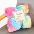 Tie dye Throw Blanket Long Hair Fuzzy Decorative Blankets for Couch Sofa Bed Sleeping blue  130 160cm