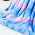 Tie dye Throw Blanket Long Hair Fuzzy Decorative Blankets for Couch Sofa Bed Sleeping blue 160 200cm