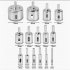 Tile Hole Saw Set 4mm 50mm Corrosion Resistant High Precision Wear resistant Carbon Steel Diamond Drill Bit 6 50mm