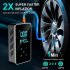 Tire Inflator Portable Air Compressor 16l Min 150 Psi Air Pump with Touch Screen Gauge Light Black