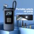 Tire Inflator Portable Air Compressor 6000mAh Cordless DC12V 150PSI Powerful Tire Air Pump Black