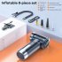 Tire Inflator Portable Air Compressor Night Lighting Cordless Portable Air Pump for Car Motorcycle E Bike Ball Black