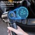 Tire Inflator Portable Air Compressor Night Lighting Cordless Portable Air Pump for Car Motorcycle E Bike Ball Black