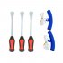 Tire Lever Tool Spoon   Wheel Rim Protectors Tool Kit for Motorcycle Bike Tire Changing Removing 3 tools   3 blue protective sleeves