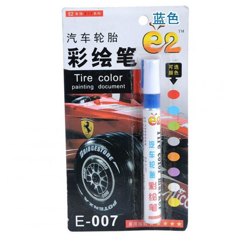 Tire Pen Colorful Styling Waterproof Pen Car truck Tires Tread Metal Permanent Paint Markers blue