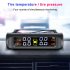 Tire Pressure Monitoring Systems Solar Car Digital Display Wireless Solar Power with Real Time Monitor Black