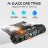 Tire Pressure Monitoring Systems Solar Car Digital Display Wireless Solar Power with Real Time Monitor Black