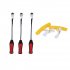 Tire Spoons Lever Motorcycle Dirt Bike Lawn Mower Tire Changing Tools with Bag A2978  3 crowbars   2 yellow tire protective cover 