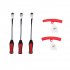 Tire Spoons Lever Motorcycle Dirt Bike Lawn Mower Tire Changing Tools with Bag A2973  3 crowbars   2 red tire protectors 