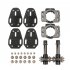 Titanium Alloy Lock Pedal Bicycle Rear Footrest Pedal Foot Pegs Sanpeilin Pedal Lock with Lock Piece Black  steel shaft 