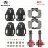 Titanium Alloy Lock Pedal Bicycle Rear Footrest Pedal Foot Pegs Sanpeilin Pedal Lock with Lock Piece Red  steel shaft 