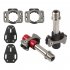 Titanium Alloy Lock Pedal Bicycle Rear Footrest Pedal Foot Pegs Sanpeilin Pedal Lock with Lock Piece Black  steel shaft 