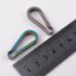Titanium Alloy Mini Hang Buckle Hanging Elastic Push Button Key Ring EDC Backpack Buckle Blue  small  36mm long 