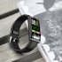 Tk70 Smart Watch 1 47 inch Fitness Tracker Waterproof Heart Rate Sleep Blood Pressure Monitor Smartwatch Black Tape