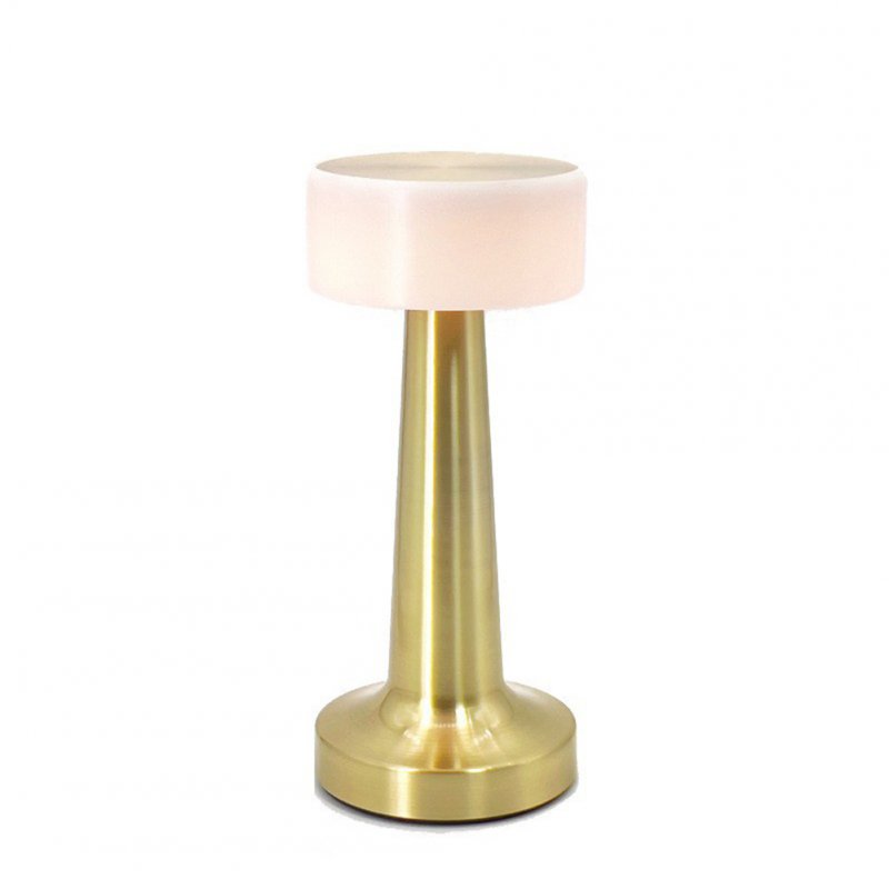 Led Table Lamp Retro Desk Lamp 3 Color Dimming Energy Saving Night Light for Bar Restaurant Coffee Decor Silver