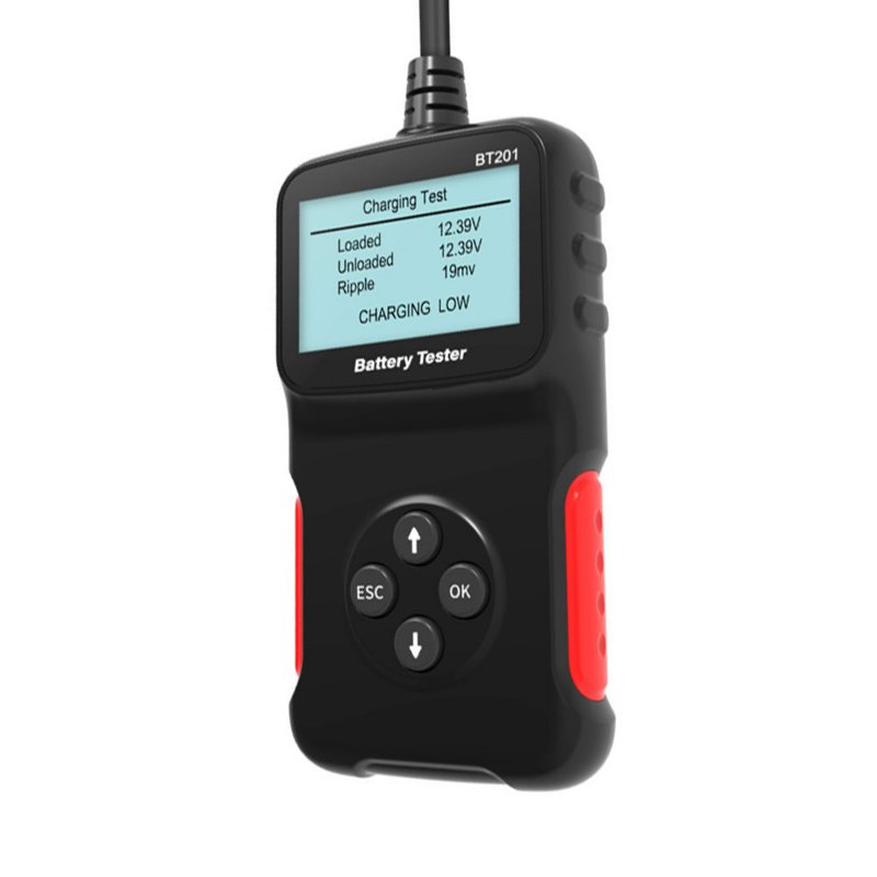 Bt201 Car Battery Tester Detector 12V Multi-functional Battery Fault Scanner Automotive Diagnostic Tool 