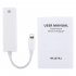 To RJ45 Adapter Aluminum Ethernet Network Connector for iPhone iPad white