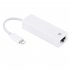 To RJ45 Adapter Aluminum Ethernet Network Connector for iPhone iPad white