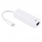 To RJ45 Adapter Aluminum Ethernet Network Connector for <span style='color:#F7840C'>iPhone</span> iPad white